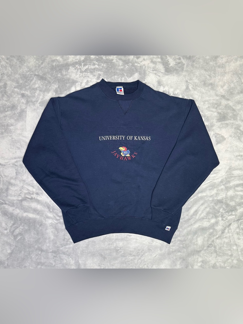 Vintage Russell Athletic University of Kansas Jayhawks Crewneck Sweatshirt USA M